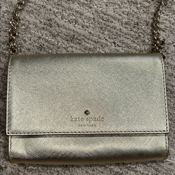 Kate Spade Metallic Gold Clutch - Picture 1 of 5